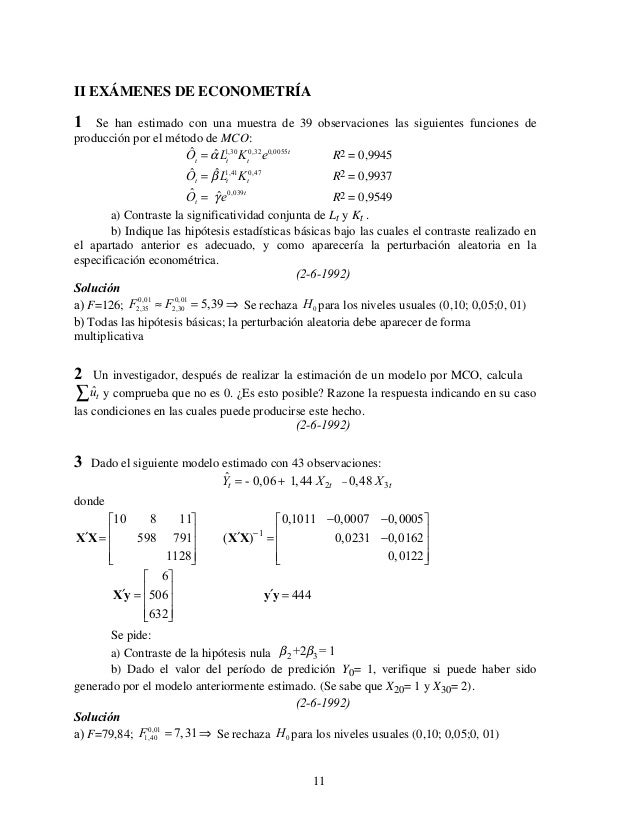 ejercicios resueltos de econometria